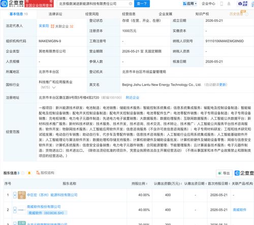 南威软件等成立新能源科技公司，布局AI技术与网络技术服务新赛道